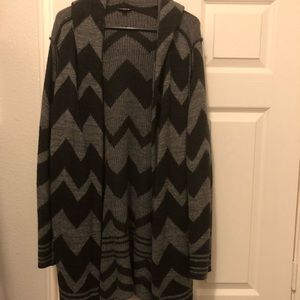 Torrid long cardigan with hoodie size 3